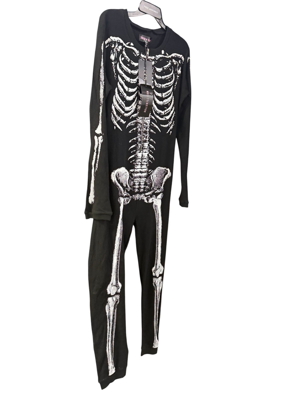 Dolls Kill Black Skeleton Graphic Jumpsuit